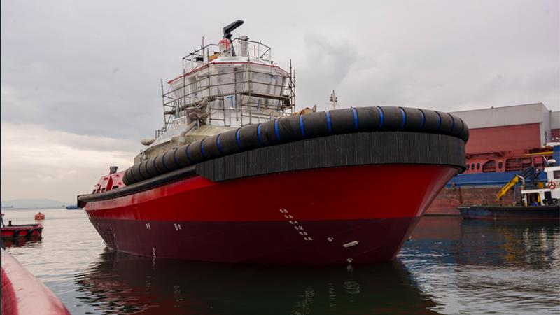 First electric powered emissions-free ElectRA tug for SANMAR’s own fleet launched