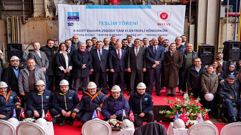 Sanmar Delivers Four Electric Tugs to BOTAŞ