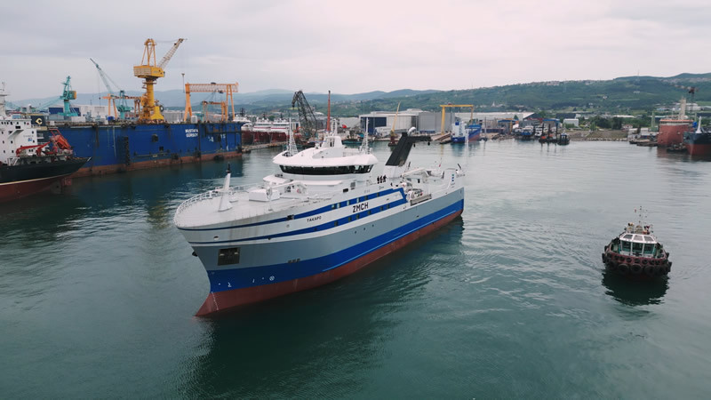 Tersan Shipyard Delivers Advanced Factory Freezer Trawler Takapo