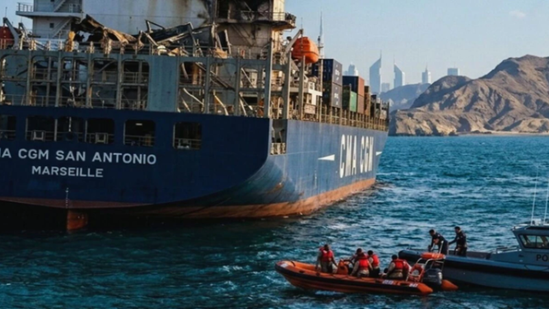 CMA CGM Ship Hit in the Strait of Hormuz Could Be Sent for Scrapping