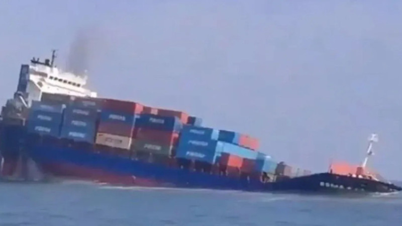 Container Ship Attacked by UAVs in the Black Sea Sinks