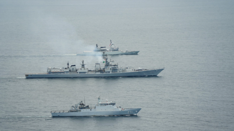 Pakistani and Indian Warships Collide in the Arabian Sea