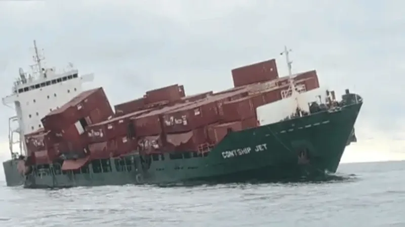 Container Ship Struck by Three Naval Drones Sinks in Black Sea